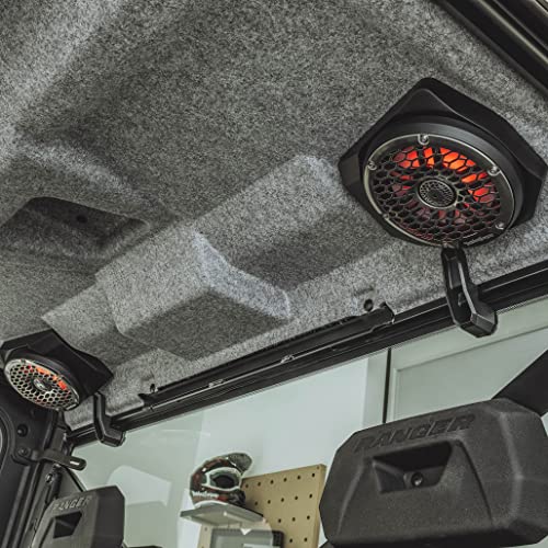 Rockford Fosgate RNGR18RC-STG6 Audio Kit: Ride Command Interface, 1500-Watt Amp, M2 Color Optix Multicolor LED Lighted Front, Rear Speakers & Subwoofer for Select Polaris Ranger Models (2018-2022) Rockford Fosgate RNGR18RC-STG6 Audio Kit: Ride Command Interface, 1500-Watt Amp, M2 Color Optix Multicolor LED Lighted Front, Rear Speakers & Subwoofer for Select Polaris Ranger Models (2018-2022)